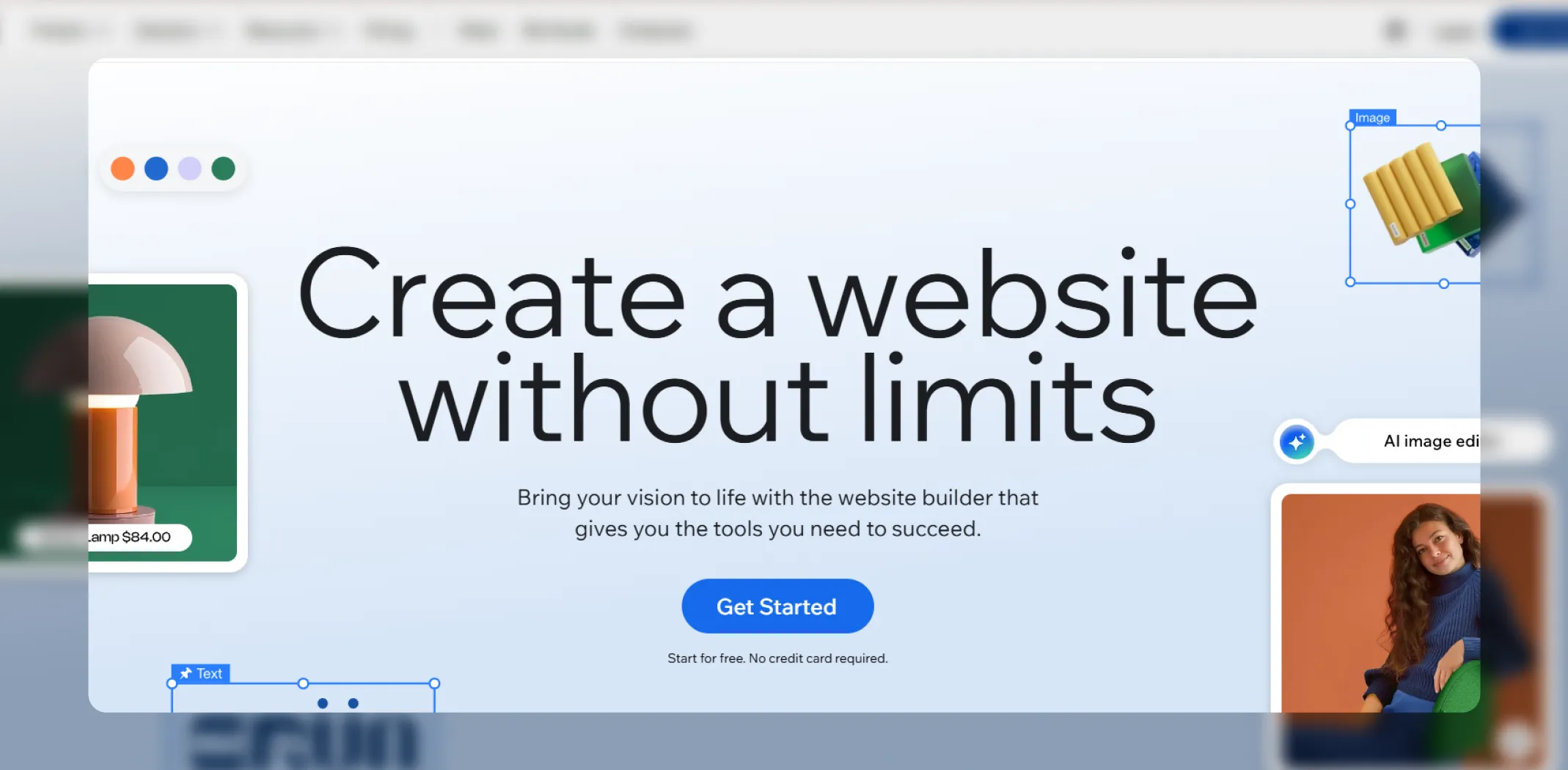 Screenshot of the Wix ecommerce website builder homepage, used in the best ecommerce website builders guide.