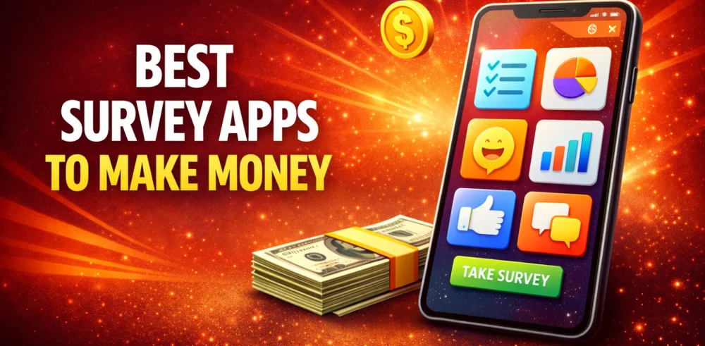 Featured image for an article on the best survey apps to make money