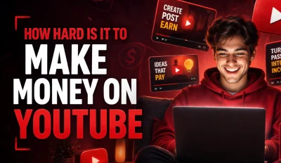 Featured image for an article on how hard it is to make money om YouTube