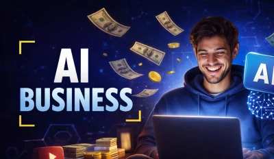 Featured image for an article on AI business