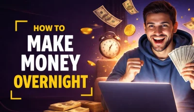 Featured image for an article on how to make money overnight