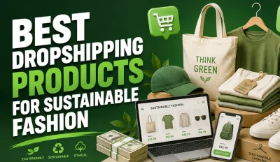 Featured image for an article about the best dropshipping products for sustainable fashion