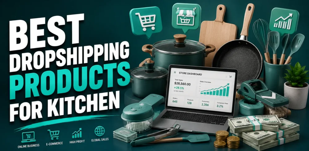 Featured image for an article about the best dropshipping products for kitchen