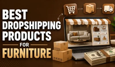 Featured image for an article about the best dropshipping products for furniture