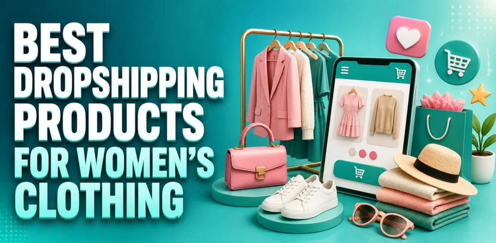 Featured image for an article about the best dropshipping products for women's clothing