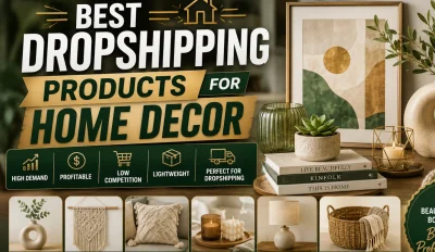 Featured image for an article about the best dropshipping products for home decor