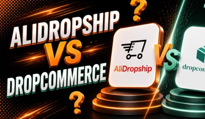 Featured image for an article with the comparison of AliDropship Vs DropCommerce.