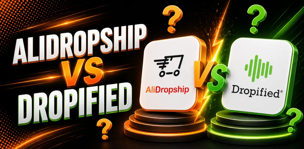 Featured image for the article with the comparison of AliDropship vs Dropified.