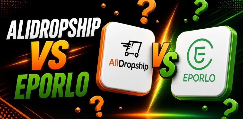 Featured image for an article with the comparison of AliDropship vs EPROLO.