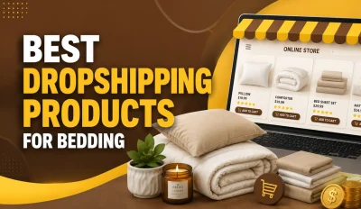 Featured image for an article about the best dropshipping products for bedding