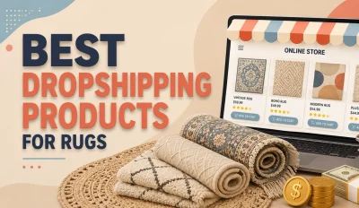 Featured image for an article about the best dropshipping products for rugs