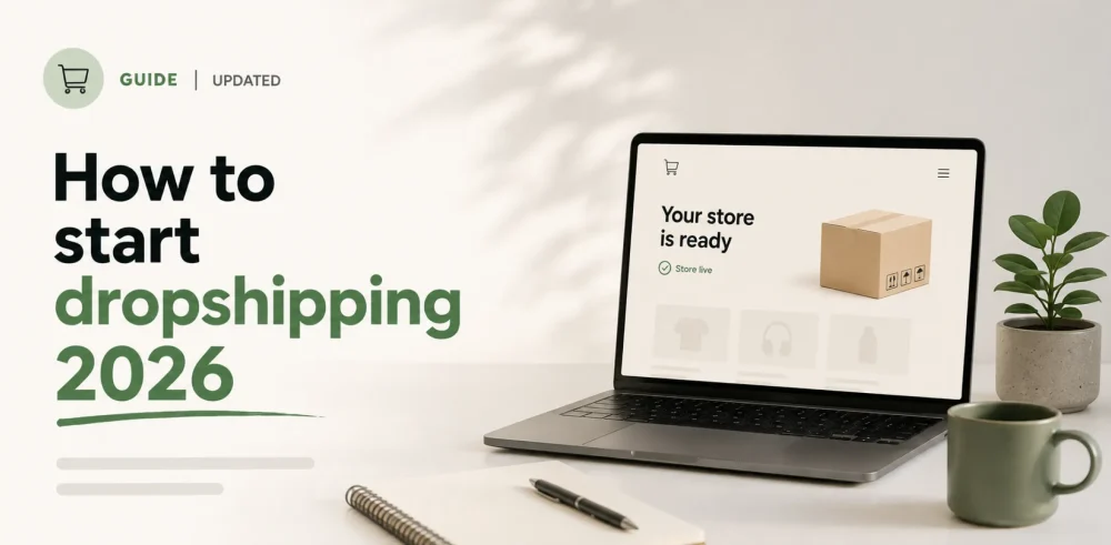 Featured image for an article about how to start dropshipping in 2026