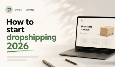 Featured image for an article about how to start dropshipping in 2026