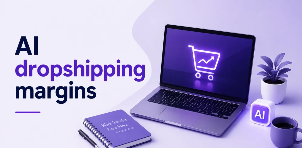 Featured image for an article on AI dropshipping margins