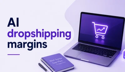 Featured image for an article on AI dropshipping margins