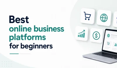 Featured image for an article about the best online business platforms for beginners