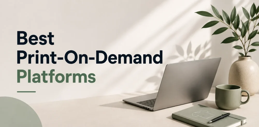 Featured image for an article about the best print-on-demand platforms