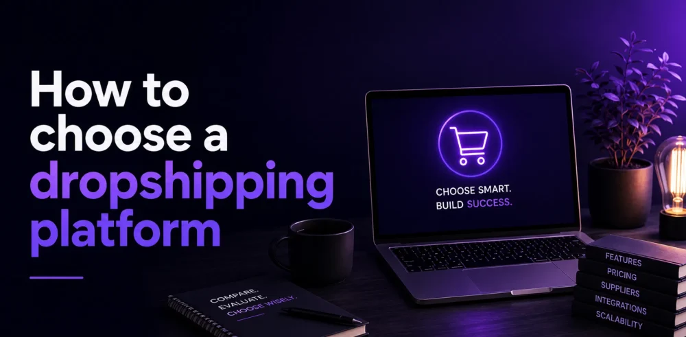 Featured image for an article on how to choose a dropshipping platform